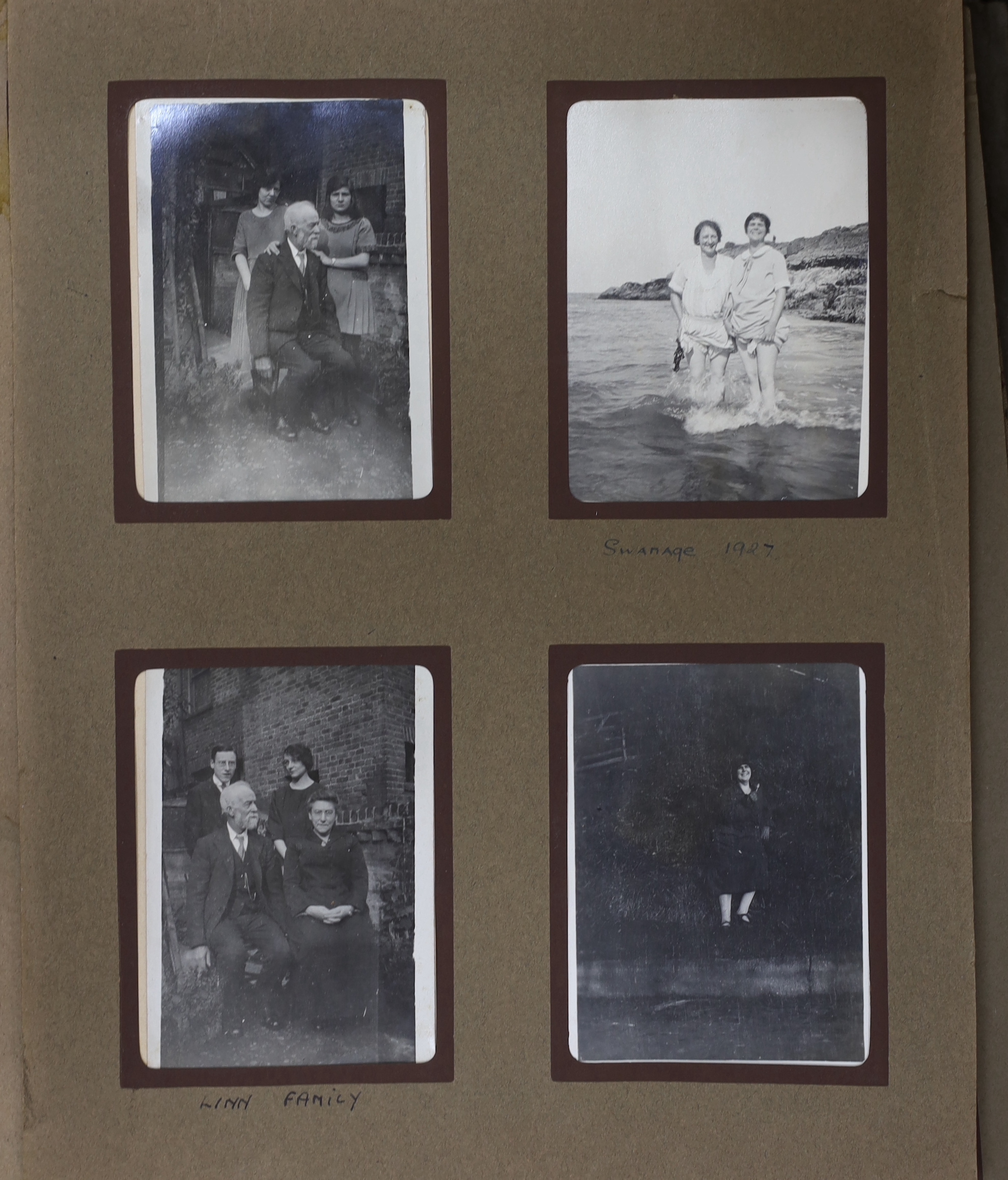 Four early 20th century photo albums and various loose photos